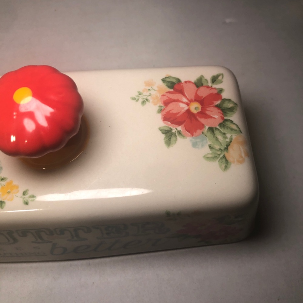 The Pioneer Woman Butter Dish "Vintage Floral" Collection Stoneware - Picture 11 of 14